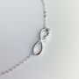 Sterling Silver Infinite Love Charm Anklet, thumbnail 3 of 6