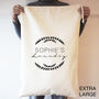Personalised Wreath Laundry Bag – Stylish Name Print Storage Sack For Kids, Teens And Uni, thumbnail 5 of 6