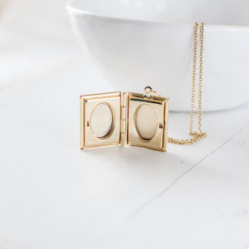 Gold Plated Book Locket Necklace, 9 of 10