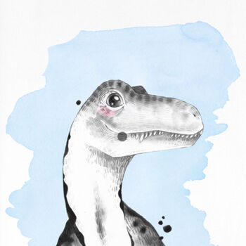 Dinosaur Wall Art Print Set For Children And Babies, 4 of 4