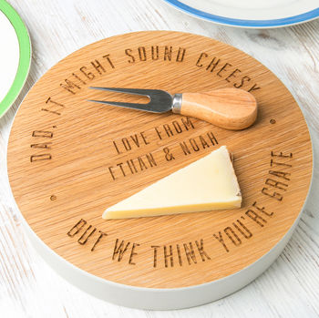 Personalised Dad Pun Cheese Board, 2 of 5