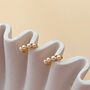Mini Pearl Huggie Hoop Earrings, thumbnail 3 of 5