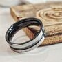 8mm Stainless Steel Cross Thumb Band Male Ring, thumbnail 6 of 7