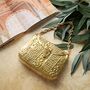 Ramisha Gold Brass Clutch, thumbnail 1 of 3