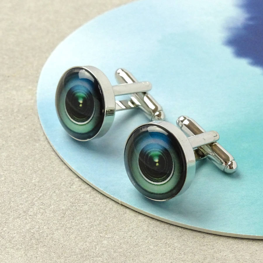 camera lens cufflinks by charlie boots ...