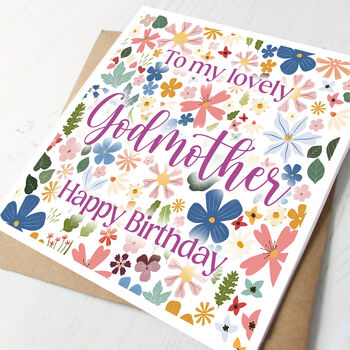 Custom Birthday Card For Godmother, 2 of 2
