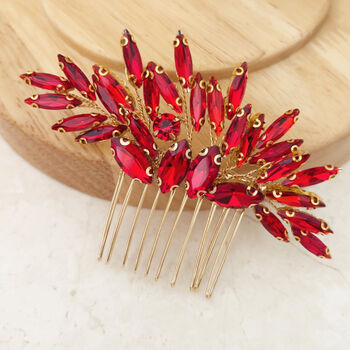 Christmas Bright Red Hair Comb, 5 of 5