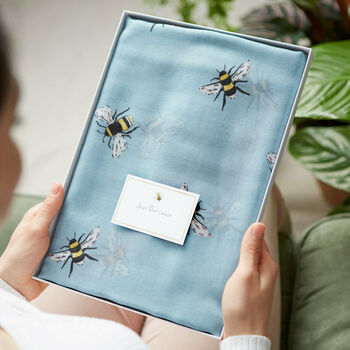 Personalised Bee Print Fashion Scarf, 2 of 6