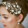Crystal And Pearl Vintage Wedding Headband Etta, thumbnail 2 of 9