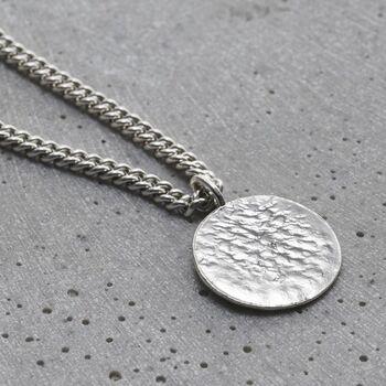 Personalised Men’s Molten Disc Necklace, 5 of 8