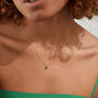 Hampton Emerald And Gold Plated Necklace, thumbnail 2 of 4