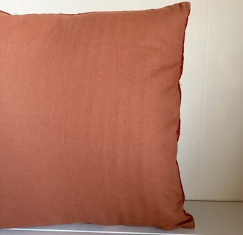 Velvet Tassel Cushion Cover Terracotta, 6 of 7