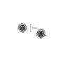 Sterling Silver Rose Bud Stud Earrings, thumbnail 6 of 7