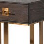 Tobacco Single Drawer Bedside Table, thumbnail 2 of 2