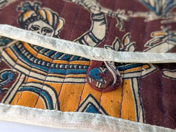 Colourful Handmade Quilted Kalamkari Pouches, 7 of 10