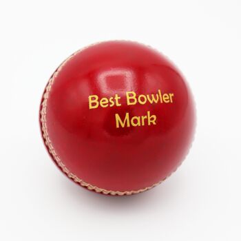 Personalised Vintage Leather Cricket Ball, 2 of 9