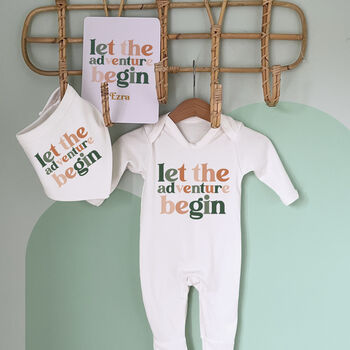 Adventure Slogan Organic Outfit Gift Set, 2 of 5
