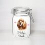 Personalised Cocker Spaniel Kilner Style Treat Jar, thumbnail 1 of 2