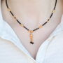 Gold Black Beaded Indian Asian Nazar Mangalsutra Necklace, thumbnail 1 of 8