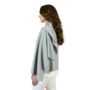 Personalised Unisex Grey Pure Cashmere Wrap Shawl Scarf, thumbnail 4 of 10