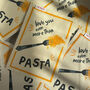 Love You More Than Pasta A4 Art Print, thumbnail 4 of 8