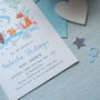 Blue Woodland Baby Shower Invitations, thumbnail 4 of 4