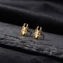 Tiny Stag Beetle Stud Earrings In Sterling Silver, thumbnail 7 of 10