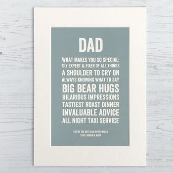 Endearing Father Personalised Print, 3 of 7