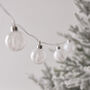 10 LED White Baubles Murano Effect Glass Battery Operated String Lights 280cm, thumbnail 5 of 6