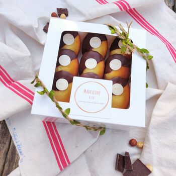 Hazelnut Praline And Chocolate Madeleine Gift Box, 4 of 4