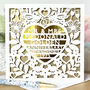Personalised Golden 50th Wedding Anniversary Papercut Card, thumbnail 1 of 2