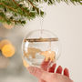 Personalised Mr And Mrs Polar Bear Glass Dome Bauble, thumbnail 1 of 4