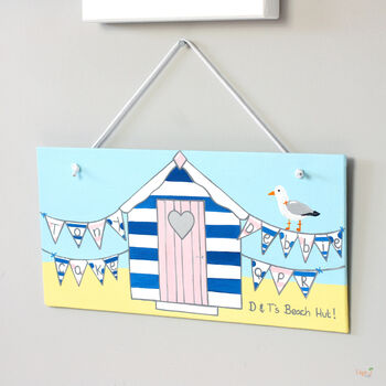 Personalised Family Beach Hut Canvas Sign, 4 of 11