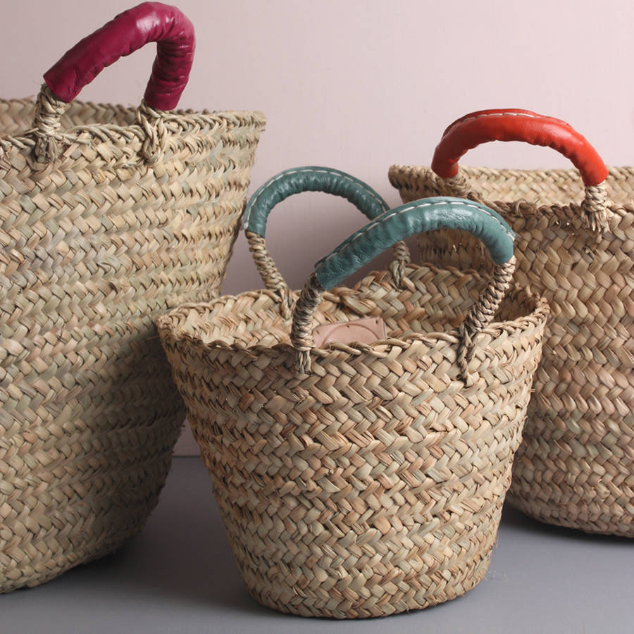 Moroccan Hand Woven Storage Basket | Beldi By Bohemia ...