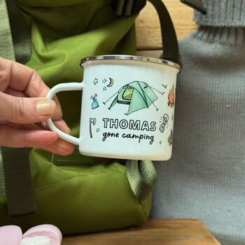 Camping Tin Mug With Watercolour Illustrations, 11 of 11