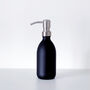 Matt Black Glass Bottle With Silver Metal Pump, thumbnail 6 of 9