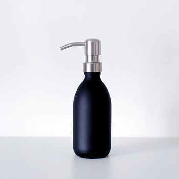 Matt Black Glass Bottle With Silver Metal Pump, 6 of 9