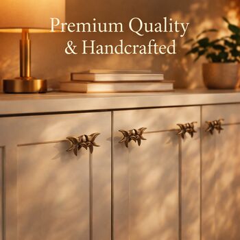 Handcrafted Brass Twin Eagle Cabinet Knob, 5 of 9