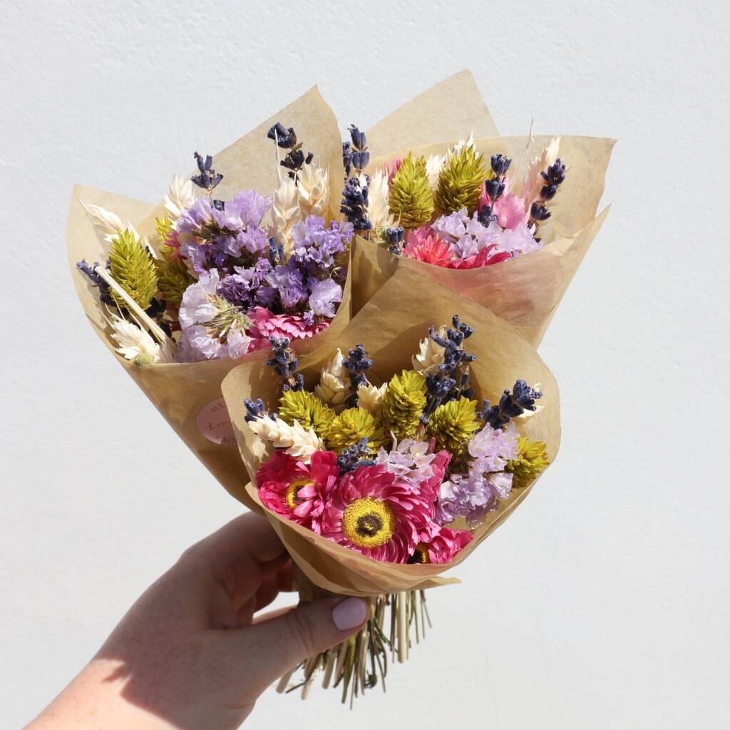 dried flower posy letterbox gift by lisa angel