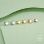 Sterling Silver Starburst Screw Back Earrings, thumbnail 3 of 11