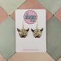 Highland Charm Cow Glitter Resin Earrings, thumbnail 1 of 4