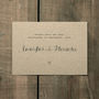 Calligraphy Kraft Save The Date Card Or Magnet, thumbnail 1 of 5