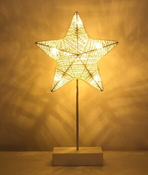 Battery Powered Decorative Star Table Lamp LED, 2 of 8