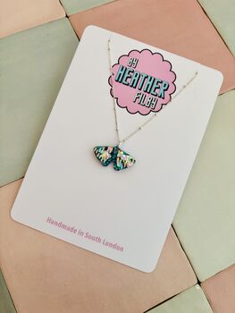 Moth Glitter Charm Necklace / Nature Inspired Gift / Forest Lover Gift / Cute Nature Accessories, 4 of 9