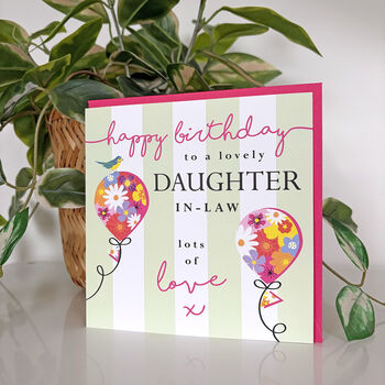 Blooming Balloon Daughter In Law Birthday Card, 3 of 3