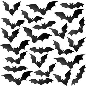 24 Halloween Bat Window Sticker Clings, 2 of 2