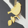 Gold Perspex Bird Decoration Set, thumbnail 4 of 5
