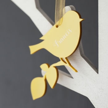 Gold Perspex Bird Decoration Set, 4 of 5