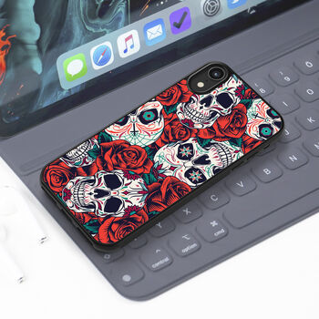 Rock And Roll Skull And Roses iPhone Case, 2 of 2