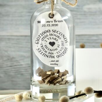 Personalised Cotton Dates In A Bottle, 2 of 5